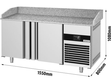 Chladící stůl na pizzu PREMIUM - 1550x800mm - 2 dveře