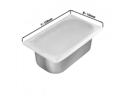 Silikonové víko na nádoby 1/4 GN a nádoby na zmrzlinu (265 x 162 mm)