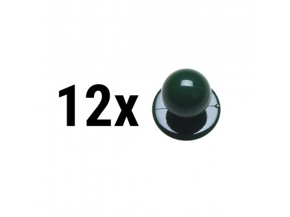 (12 ks) Okrúhle gombíky - Zelené