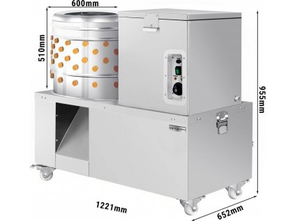 Škubací stroj 2 v 1 a kotlík na spaření drůbeže - buben Ø 60 cm