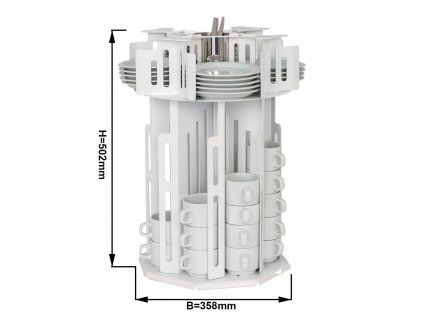 Stojan na šálky a podšálky - otočný
