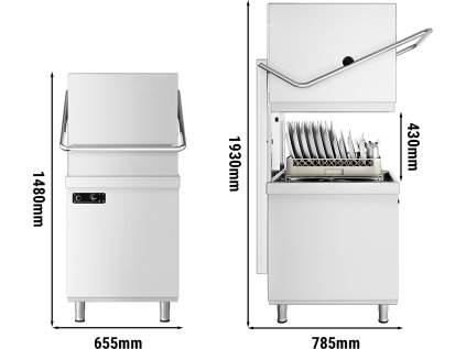 Priechodná umývačka riadu 6,52 kW - S vypúšťacím čerpadlom - S čerpadlom čistiaceho prostriedku