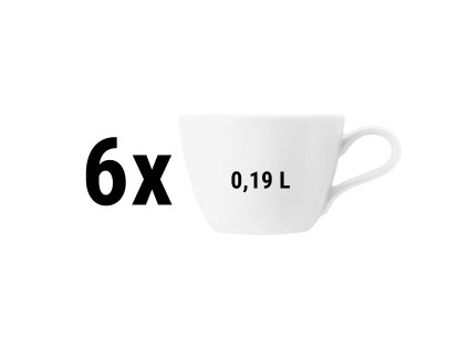 (6 kusů) Seltmann Weiden - šálek na cappuccino - 0,22 litru