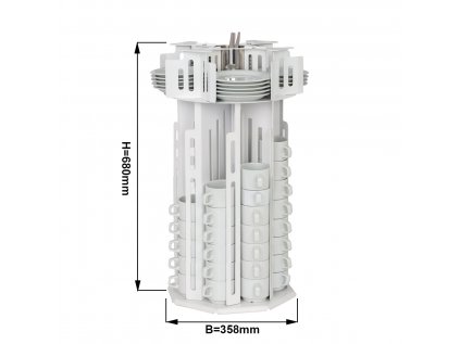 Cup & saucer dispenser - rotating - white