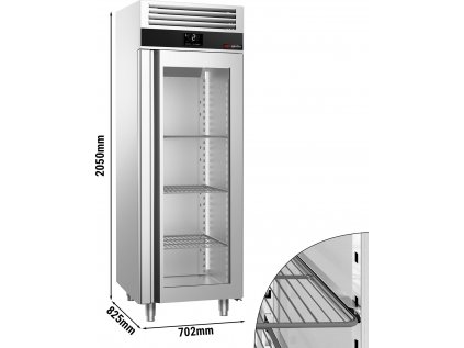 Chladnička - 0,7 x 0,81 m - s 1 presklenými dverami