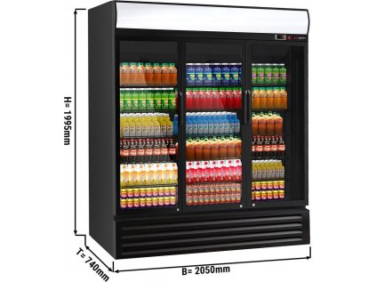 Chladnička na nápoje - 1495 litrů - černá / bílá