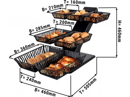 Stojan na chlieb - so 7 košíkmi