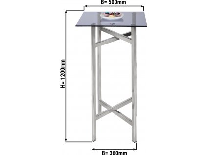 Side / coffee table - foldable - 50 x 120 cm