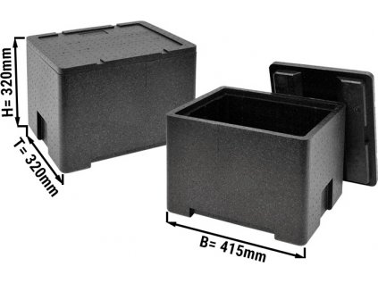 Termo box GN 1/2 - 21,6 litrů | izolační box | polystyrenová krabice | Polibox | ohřívací box