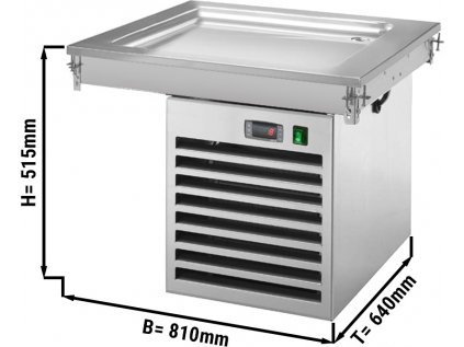 Instalační chladící deska - 0,8m - +2 ~ +8 °C - 2x GN 1/1