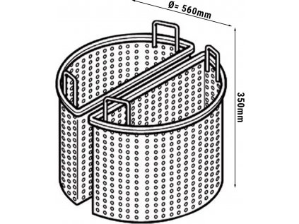 2x 1/2 koš pro varné kotle o objemu 100 litrů