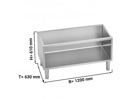 Otevřená podestavba - 1,2 m - se zaoblenými hranami