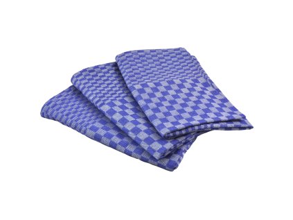 (200 kusů) Bavlněný ručník - 50 x 100 cm - modrý kostkovaný