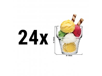 (24 kusov) Mini poháriky/poháre na zmrzlinu - 0,245 litrov
