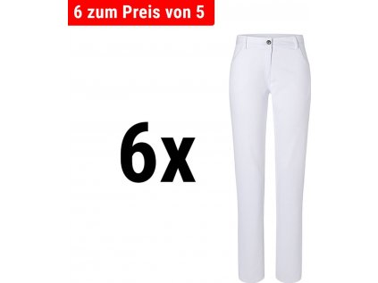 (6 kusov) Karlowsky - dámske nohavice Tina - biele - veľkosť: 34