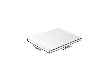 Pastry & presentation plate - 400x300mm - White