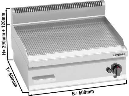 Plynový gril - drážkovaný (8 kW)
