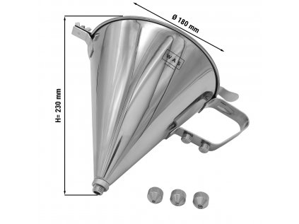 Fondánový lievik z chrómniklovej ocele - Ø 18 cm