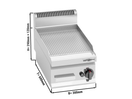 Grilovací deska- rýhovaná (4 kW)