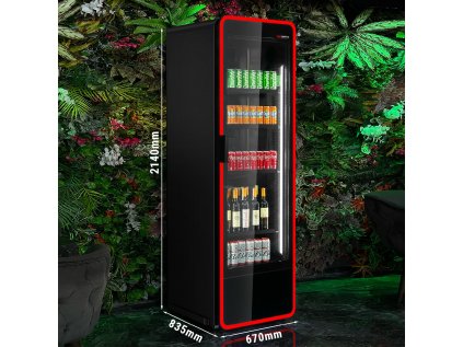 Chladnička na nápoje - 550 litrov - bezrámové prevedenie - s farebným RGB LED svetlom