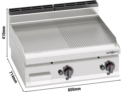 Plynový gril - hladce-drážkovaný (13,8 kW)