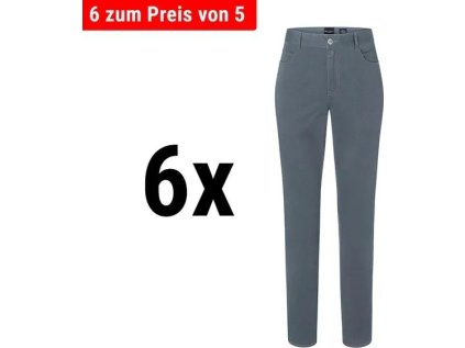 (6 kusov) Karlowsky - Dámske nohavice s 5 vreckami - antracit - veľkosť: 36