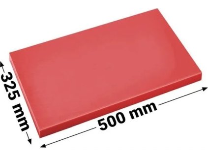 HACCP Chopping Board – Red Polyethylene – 325 x 530 mm, No Waste Tray