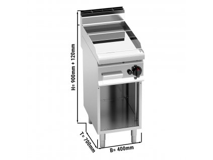 Grilovací deska- hladká s lesklým povrchem (6,9 kW)