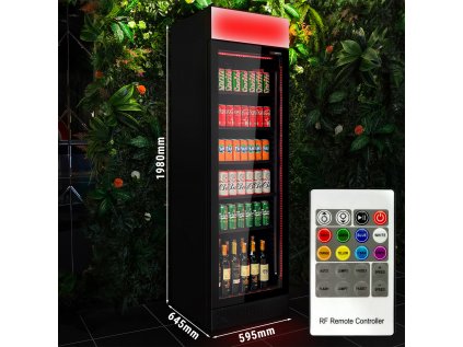 Chladnička na nápoje - 345 litrov - bezrámové prevedenie - s farebným RGB LED svetlom