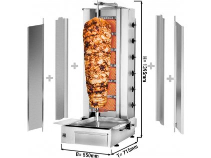 Gril na kebab Gyros/doner - 6 horákov - max. 100 kg