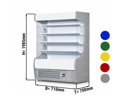 Prístenná chladiaca vitrína - 0,71 m - +1 ~ +10 °C - 4 police
