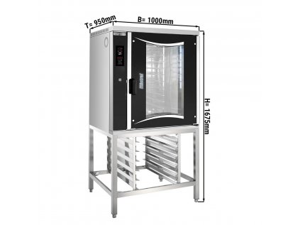 Pekárna - konvektomat - digitální - 10x EN 60x40 - vč.podstavce, držáku na plechy