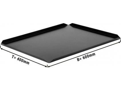 (5 kusov) Hliníková prezentačná tácka – 600 x 400 x 10 mm – čierna