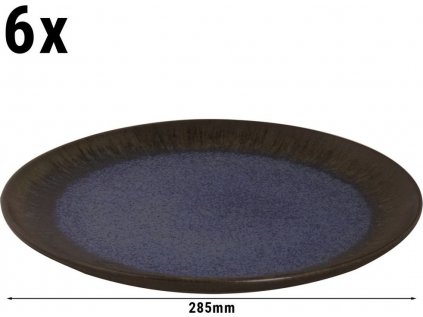 (6 kusov) TAMA - taniere ploché - Ø 28,5 cm - modré