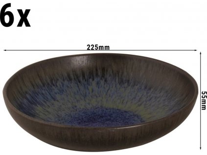 (6 kusov) TAMA - hlboké taniere - Ø 22 cm - modrá
