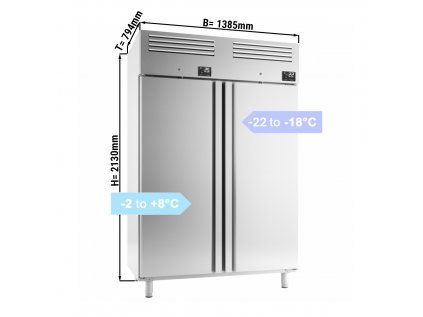 Chladnička s mrazničkou (GN 2/1) - s 2 dverami