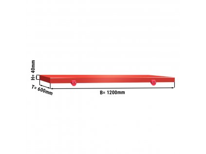 Doštička na mäsiarsky stôl - 1200x600mm - červená