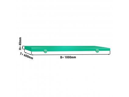 Doštička na mäsiarsky stôl - 1000x600mm - Zelené