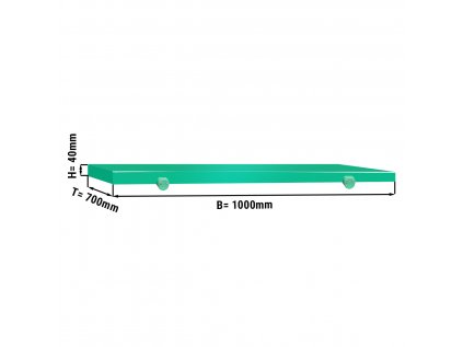 Prkénko na řeznický stůl - 1000x700mm - Zelené