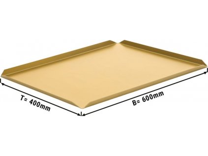 (5 Kusů) Cukrářský & prezentační podnos - 600 x 400 x 10 mm - šampaň
