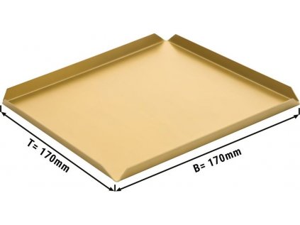 (5 Kusů) Cukrářský & Prezentační podnos - 170 x 170 x 10 mm - šampaň