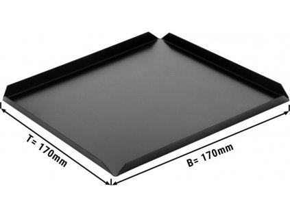 (5 Kusů) Cukrářský & Prezentační podnos - z hliníku - 170 x 170 x 10 mm černý
