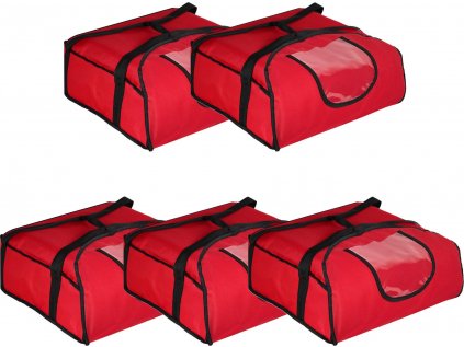 (5 kusov) Taška na pizzu / izolačná taška - červená