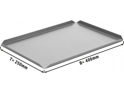 (5 Kusů) Cukrářský & Prezentační podnos z hliníku - 400 x 250 x 10 mm - hliník