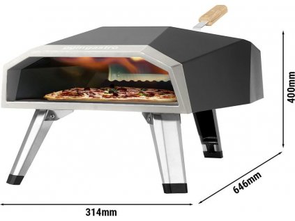Venkovní pec na pizzu na dřevěné pelety - na pizzu Ø 30 cm