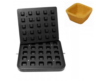 Plates for tartlet machine TMPIC - Tartlet shape: Square - 40x40mm