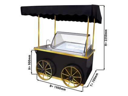 Mobilné zmrzlinové vozidlo so zmrzlinovým pultom - s drezom - -18 ~ -23 °C