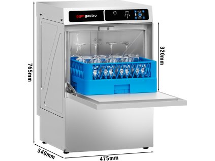 Umývačka skla 3,30 kW - S vypúšťacím čerpadlom a automatickým prívodom umývacieho a oplachového prostriedku
