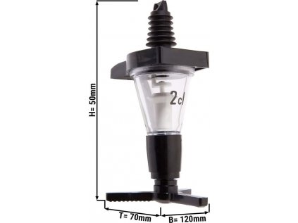 (1 kus) Lievik nekvapkajúci - Bar Professional - 20 ml - čierna