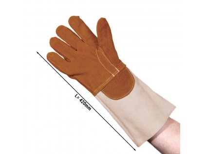 Kožená rukavice na pečení - do 300 °C - prstová